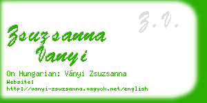 zsuzsanna vanyi business card